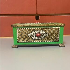 Vintage Art Deco Blue Bird Toffee Tin